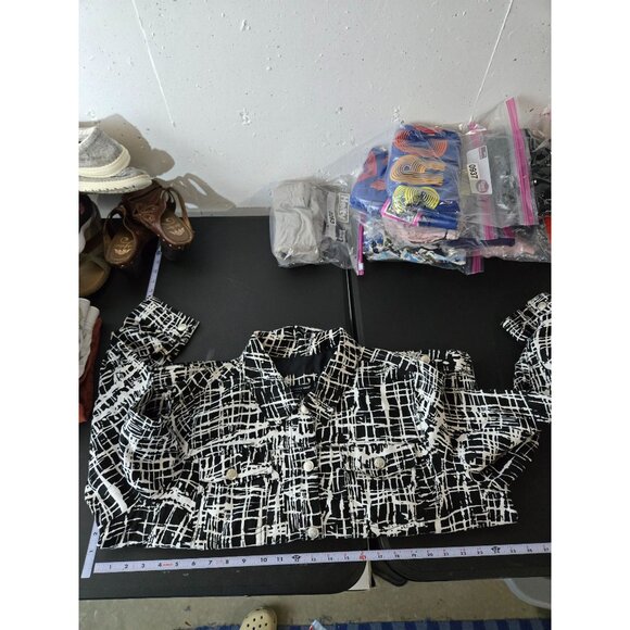 Saint Tropez West Linen Blazer Jacket Plus Size 2X Art to Wear Artsy Breathable - Picture 6 of 8